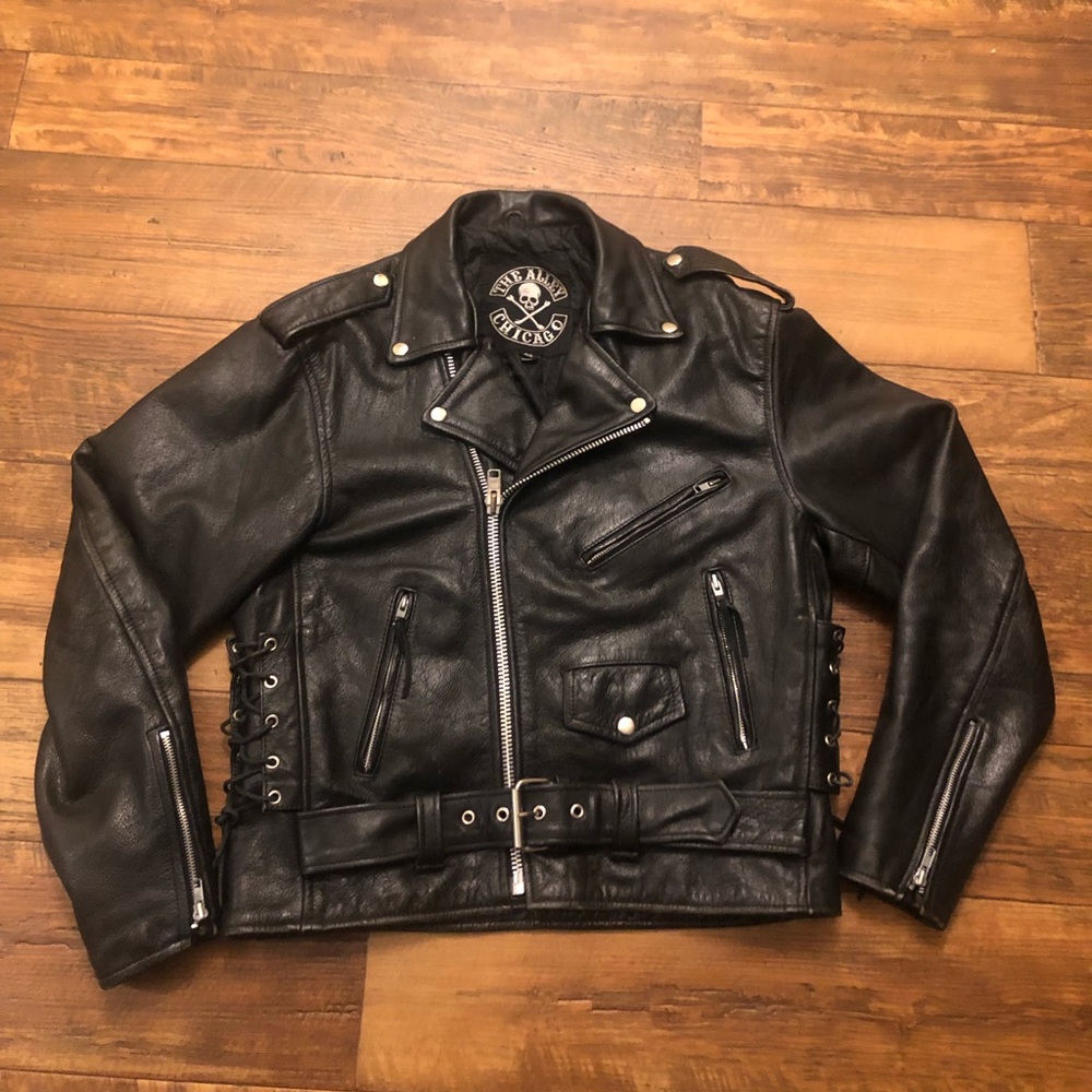 Vintage the alley Chicago leather jacket size 42